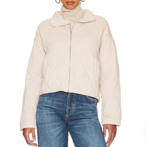 Sanctuary Jackets & Blazers - Sanctuary The Weekend Quilted Padded Knit Jacket Cream Beige Plus Size 2X NWOT